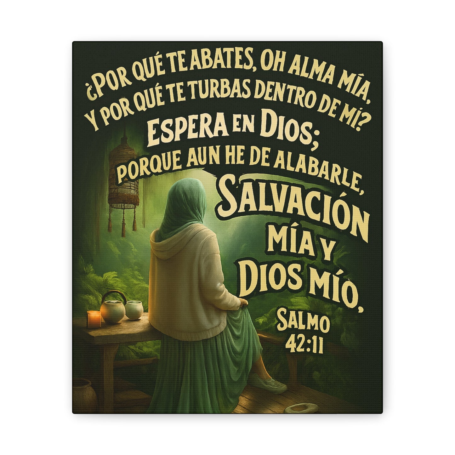 Salmo 42:11 Salvación Mía y Dios Mío Canvas Wall Art