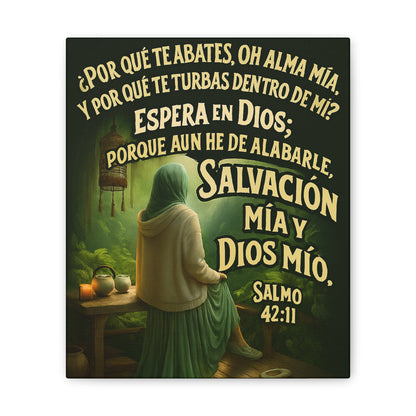Salmo 42:11 Salvación Mía y Dios Mío Canvas Wall Art