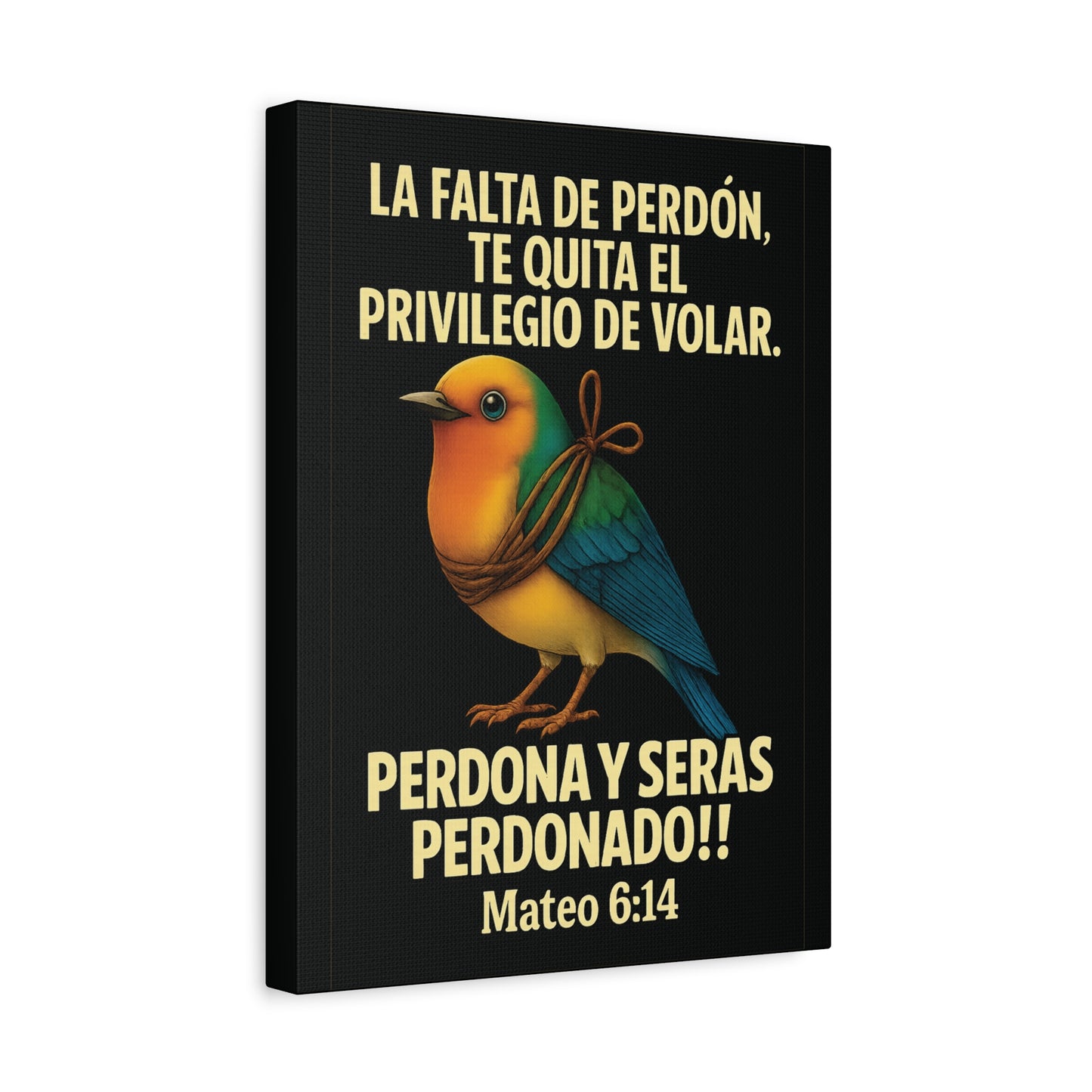 Mateo 6:14 Perdona y Seras Perdonado Canvas Wall Art