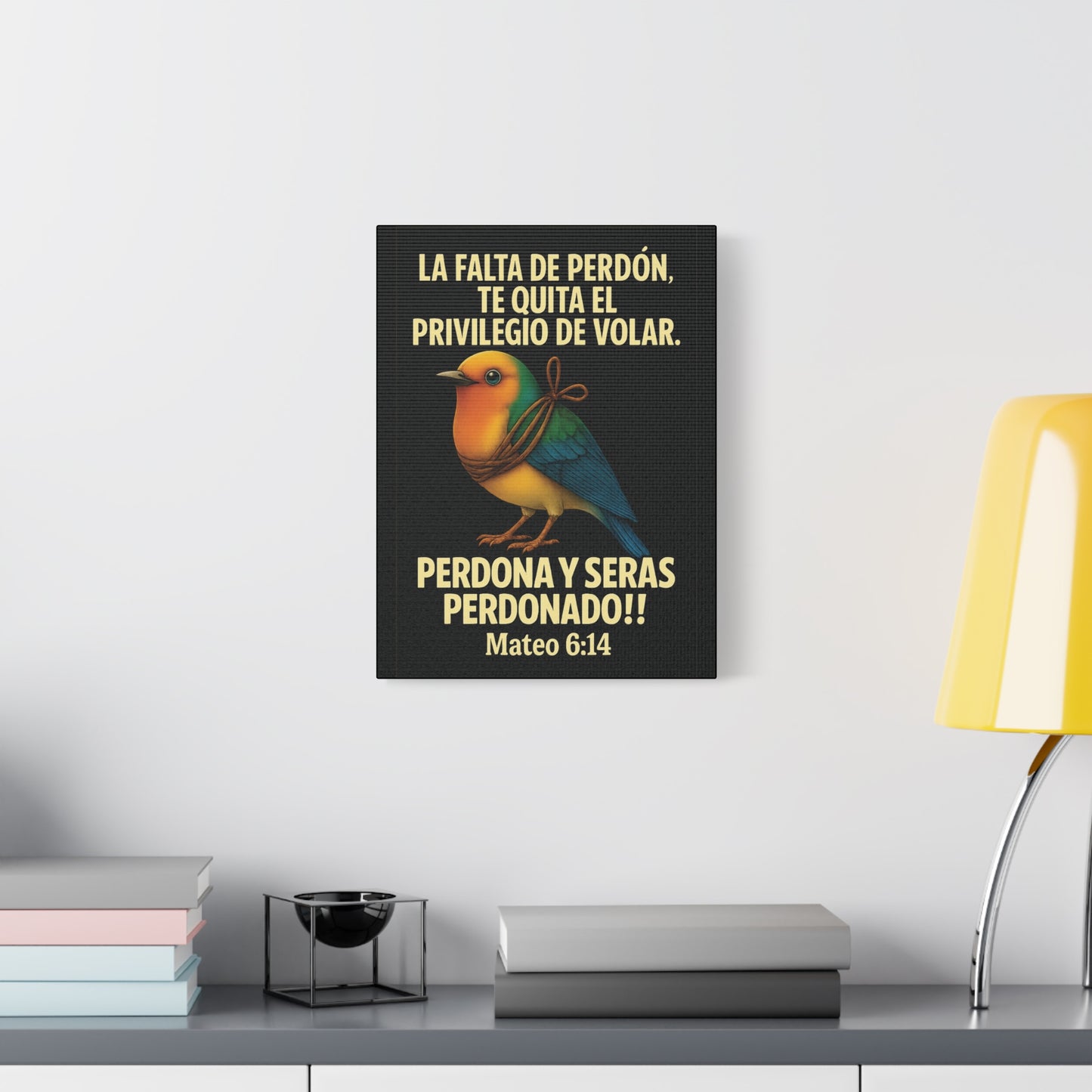 Mateo 6:14 Perdona y Seras Perdonado Canvas Wall Art