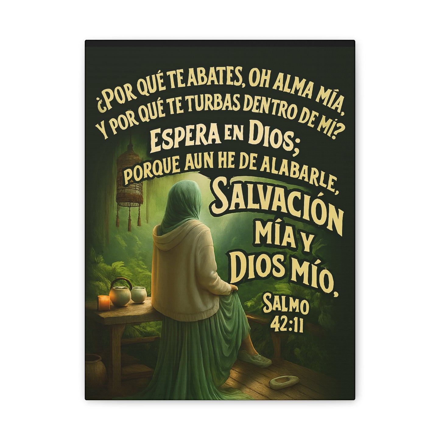 Salmo 42:11 Salvación Mía y Dios Mío Canvas Wall Art