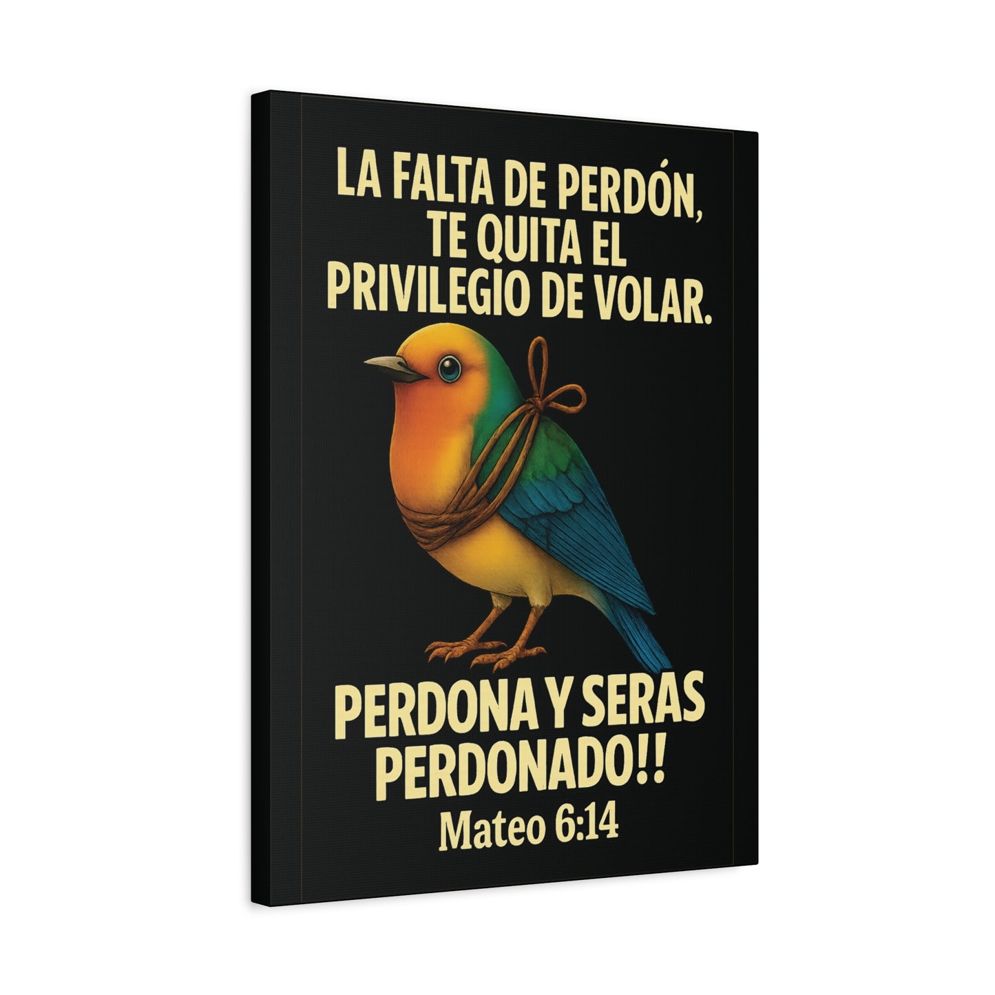 Mateo 6:14 Perdona y Seras Perdonado Canvas Wall Art