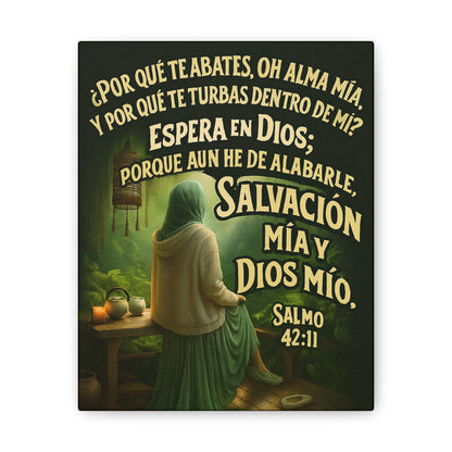 Salmo 42:11 Salvación Mía y Dios Mío Canvas Wall Art