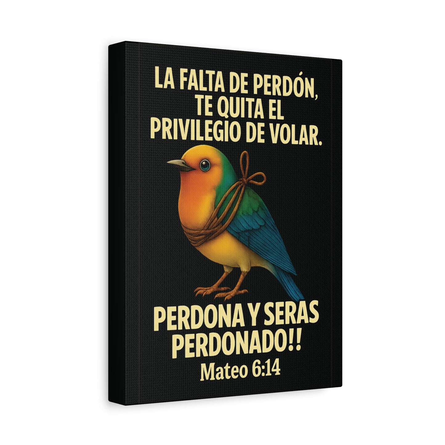 Mateo 6:14 Perdona y Seras Perdonado Canvas Wall Art
