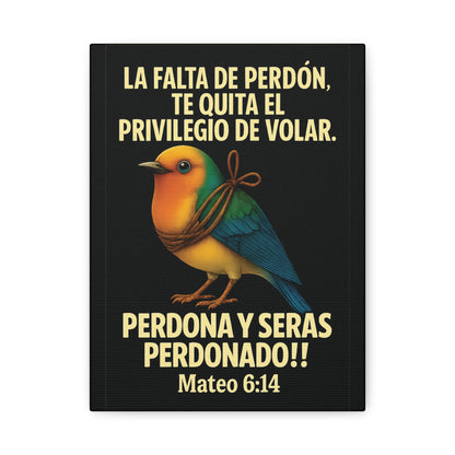 Mateo 6:14 Perdona y Seras Perdonado Canvas Wall Art